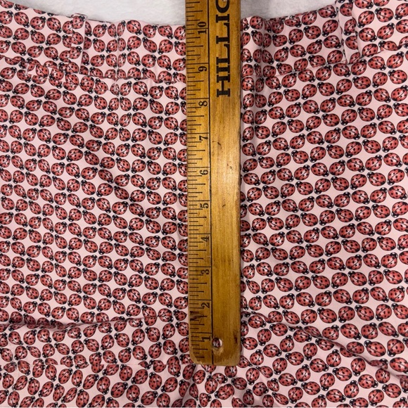 Talbots Women's Shorts Size 10 Pink W/ Red Lady Bugs Flat Front Casual 7” Inseam - Picture 9 of 10